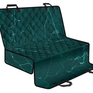 Dark Green Marble Print Pet Car Back Seat Cover - 1d8d45f7d0a3