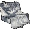 Dark Grey White Marble Print Pet Car Back Seat Cover - f8226473d7af