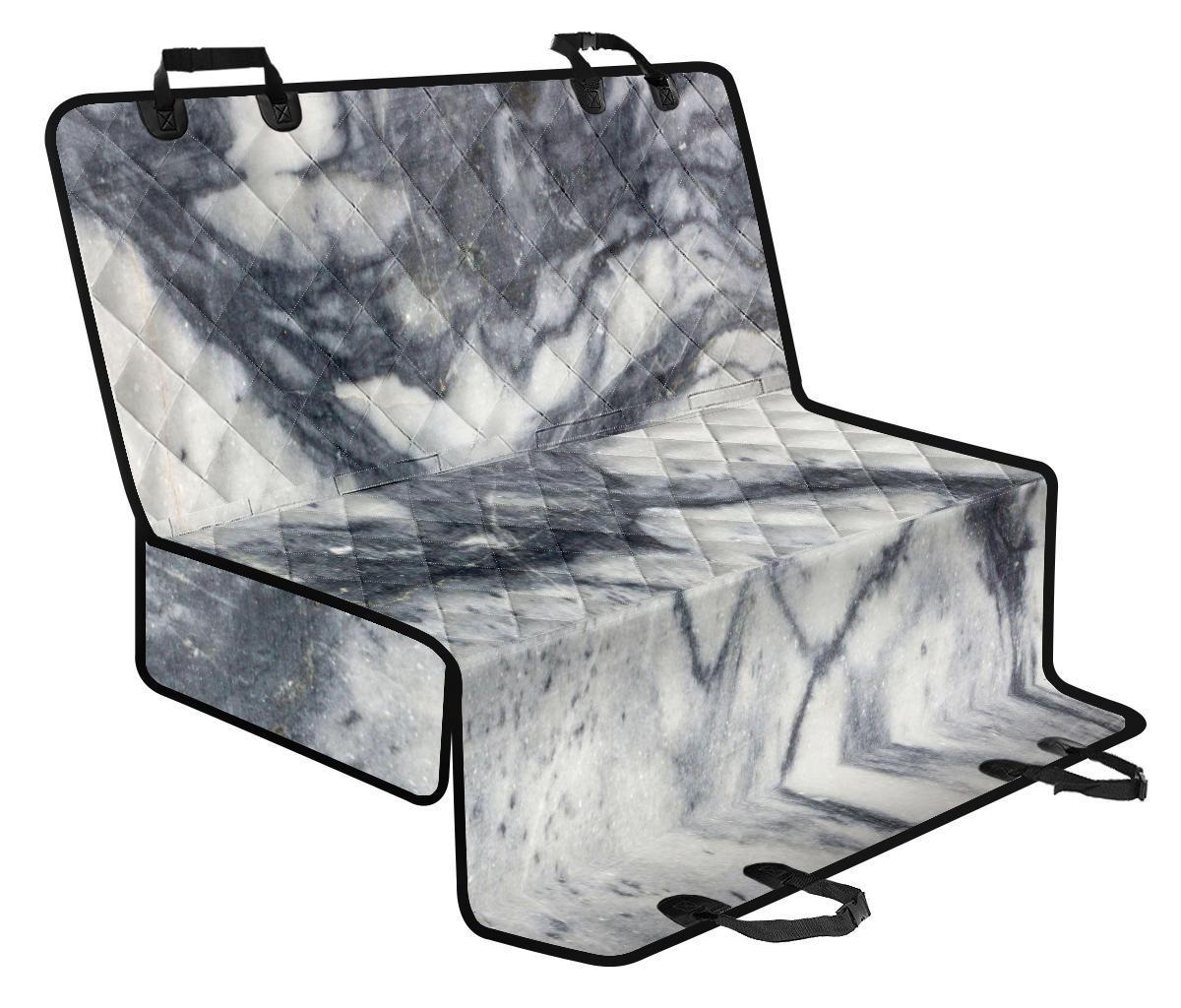 Dark Grey White Marble Print Pet Car Back Seat Cover - f8226473d7af Dark Grey White Marble Print Pet Car Back Seat Cover - f8226473d7af