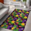 Dark Hawaiian Tropical Pattern Rug Sport Decor Gift Floor Decor Living Room Carpet Rug Area Rug - 525221519e8a