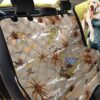 Dark Khaki Background Pacific Island Car Back Seat Cover Dog Car Seat Covers - e0531db1acca