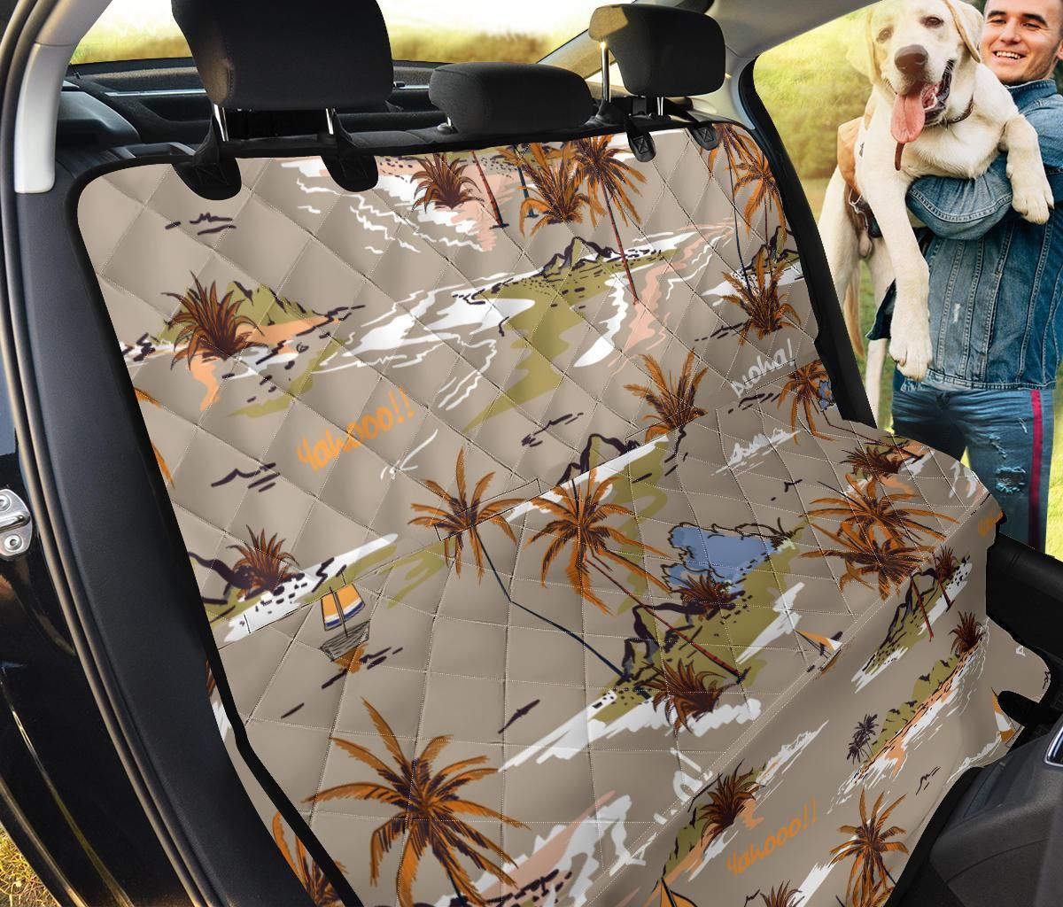 Dark Khaki Background Pacific Island Car Back Seat Cover Dog Car Seat Covers - e0531db1acca Dark Khaki Background Pacific Island Car Back Seat Cover Dog Car Seat Covers - e0531db1acca