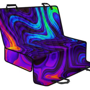 Dark Psychedelic Trippy Print Pet Car Back Seat Cover - fe9fd1852fab