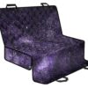 Dark Purple Cosmos Galaxy Space Print Pet Car Back Seat Cover - 3f2fc005f043