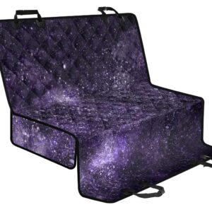 Dark Purple Cosmos Galaxy Space Print Pet Car Back Seat Cover - 3f2fc005f043