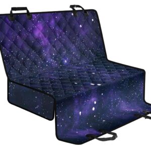 Dark Purple Galaxy Outer Space Print Pet Car Back Seat Cover - 11410424e26a