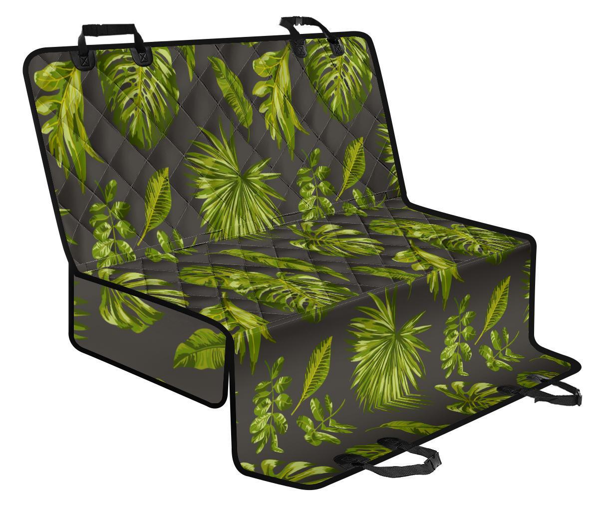 Dark Tropical Leaf Pattern Print Pet Car Back Seat Cover - 6068753b410c Dark Tropical Leaf Pattern Print Pet Car Back Seat Cover - 6068753b410c