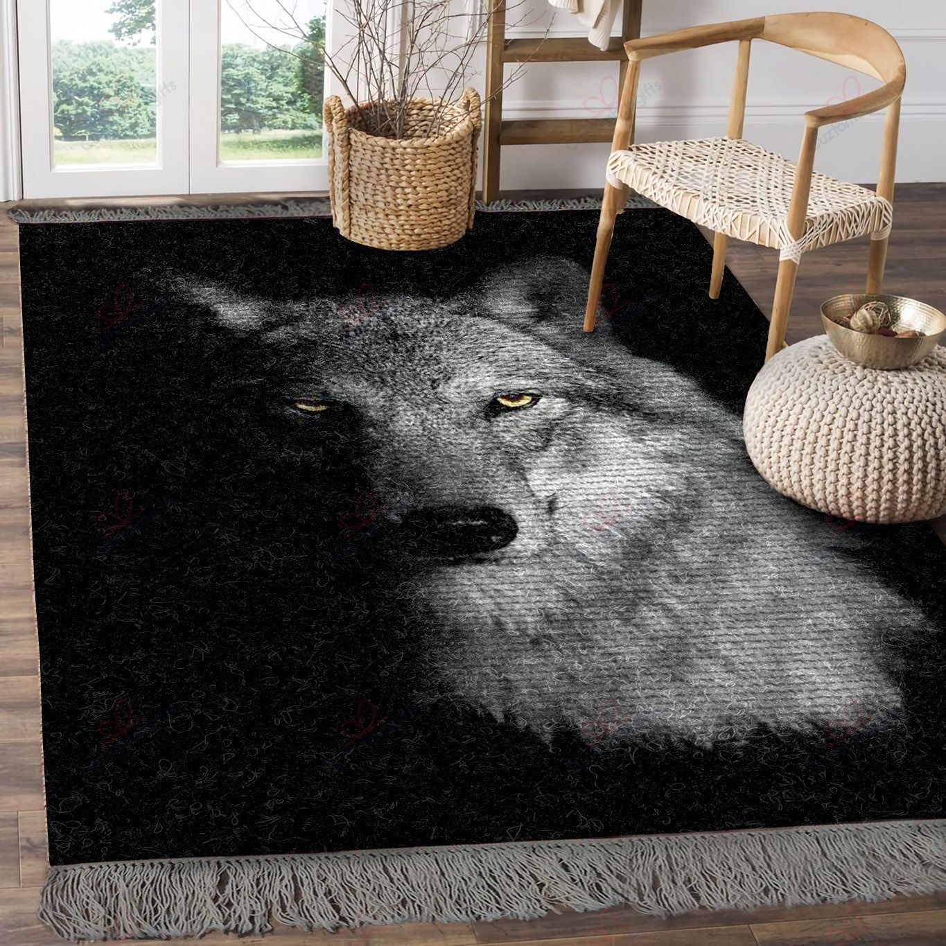 Dark Wolf Rug Sport Decor Gift Floor Decor Living Room Carpet Rug Area Rug - a4e667814fb8 Dark Wolf Rug Sport Decor Gift Floor Decor Living Room Carpet Rug Area Rug - a4e667814fb8