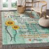 Daughter Mom You Are My Sunshine Rug Sport Decor Gift Floor Decor Living Room Carpet Rug Area Rug - 45a6b3e98082