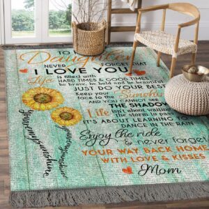 Daughter Mom You Are My Sunshine Rug Sport Decor Gift Floor Decor Living Room Carpet Rug Area Rug - 45a6b3e98082