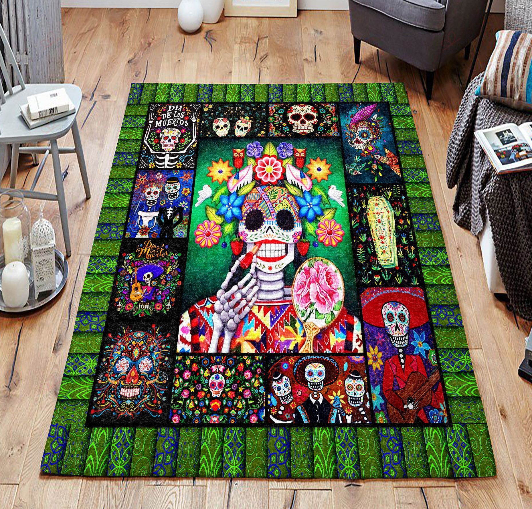 Day Of The Dead Rug Sport Decor Gift Floor Decor Living Room Carpet Rug Area Rug - cd9980e5af9c Day Of The Dead Rug Sport Decor Gift Floor Decor Living Room Carpet Rug Area Rug - cd9980e5af9c