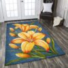 Daylily Flower Rug Sport Decor Gift Floor Decor Living Room Carpet Rug Area Rug - d7906b3773fc