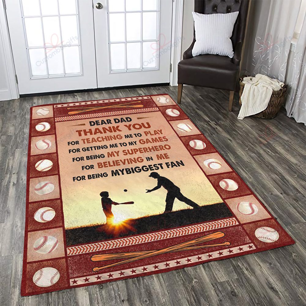 Dear Dad Thank You For Teaching Me To Play For Being My Superhero For Being My Biggest Fan Rug Sport Decor Gift Floor Decor Living Room Carpet Rug Area Rug - c158c8e188d9 Dear Dad Thank You For Teaching Me To Play For Being My Superhero For Being My Biggest Fan Rug Sport Decor Gift Floor Decor Living Room Carpet Rug Area Rug - c158c8e188d9
