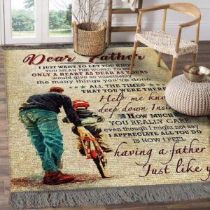 Dear Father I Just Want To Let You Know Rug Sport Decor Gift Floor Decor Living Room Carpet Rug Area Rug - 29fe2fa6ba89