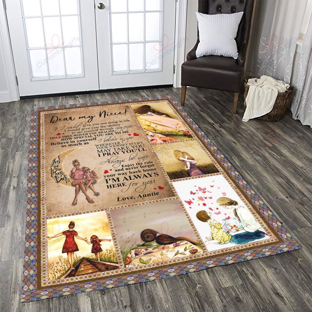 Dear My Niece I Love You To The Moon And Back Rug Sport Decor Gift Floor Decor Living Room Carpet Rug Area Rug - 6bcb0121994b Dear My Niece I Love You To The Moon And Back Rug Sport Decor Gift Floor Decor Living Room Carpet Rug Area Rug - 6bcb0121994b