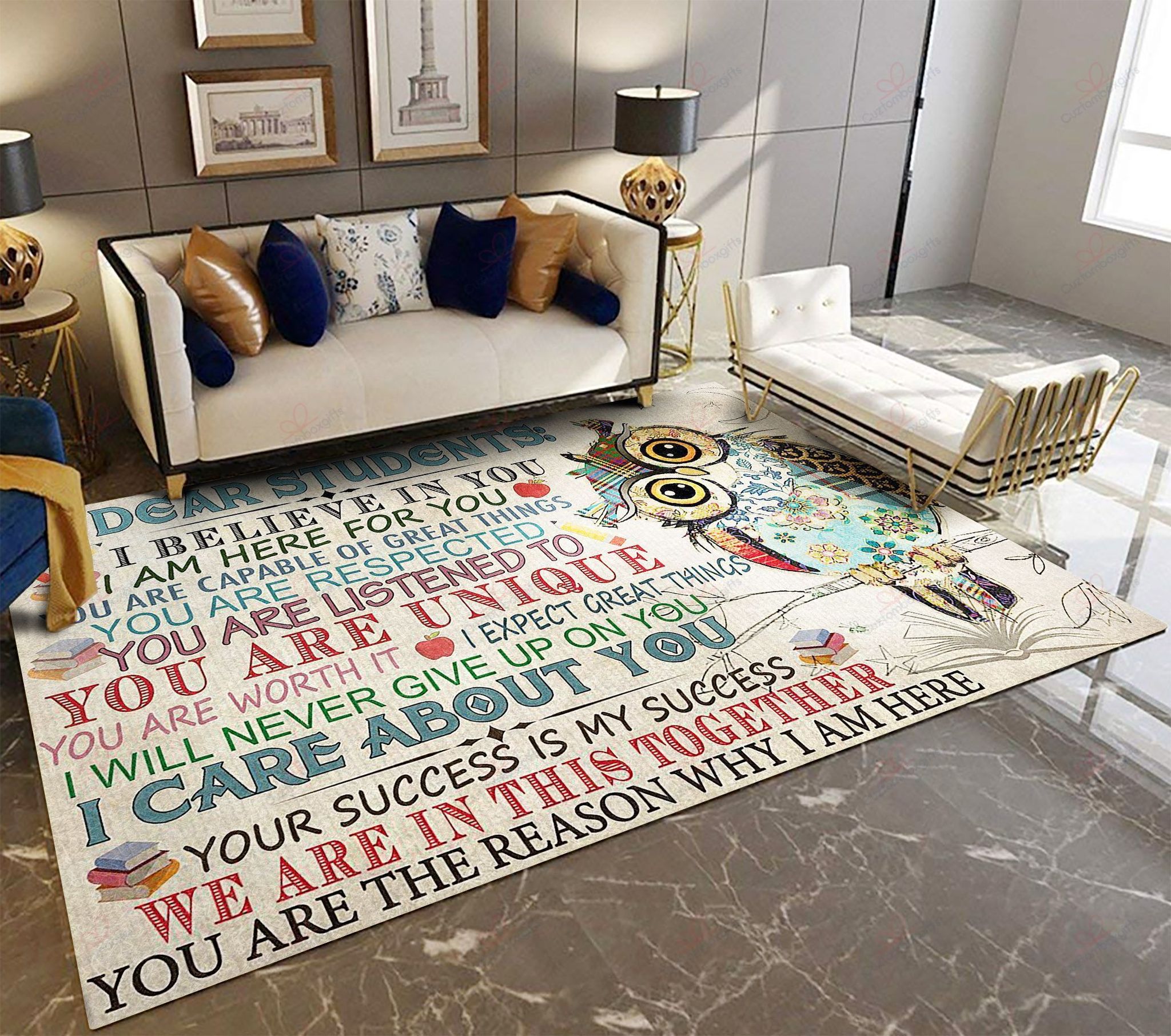Dear Student I Believe In You Owl Rug Sport Decor Gift Floor Decor Living Room Carpet Rug Area Rug - 992200e137c4 Dear Student I Believe In You Owl Rug Sport Decor Gift Floor Decor Living Room Carpet Rug Area Rug - 992200e137c4