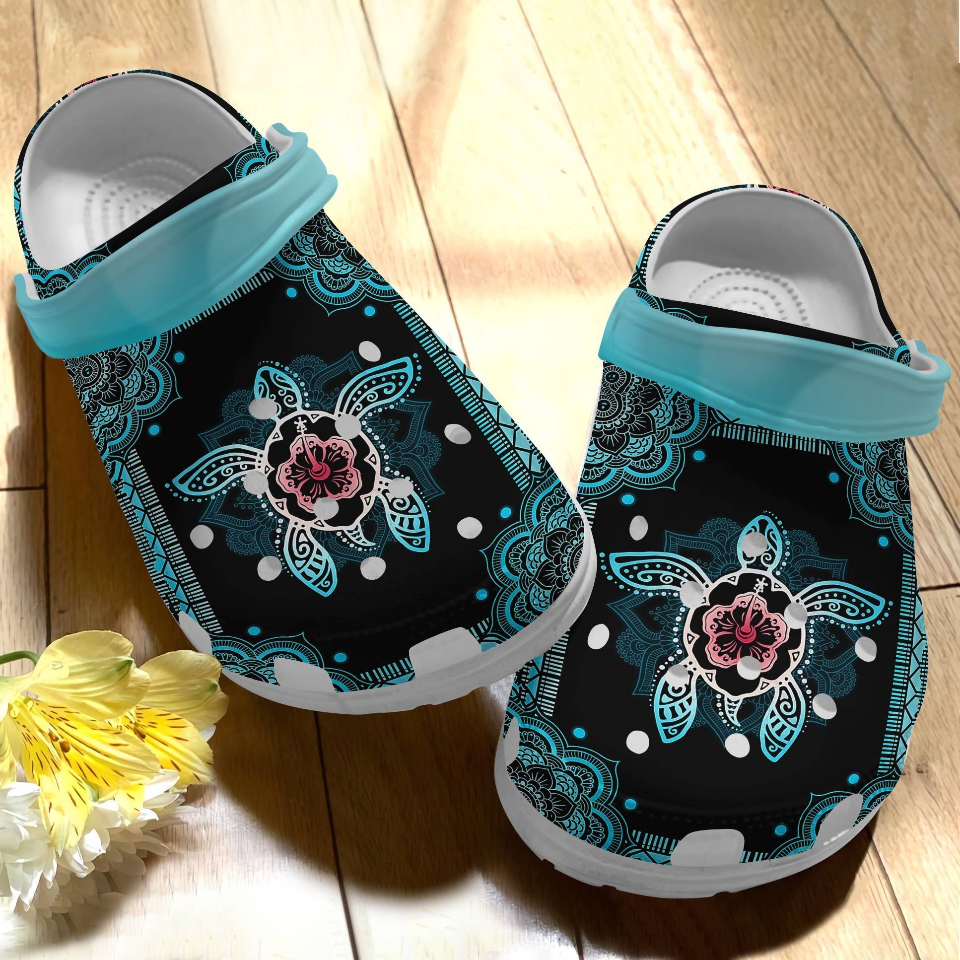 Decorative Turtle Yoga Pattern Peace Shoes Crocs Clog – Sea Turtle Shoes Crocbland Clog For Women Man Decorative Turtle Yoga Pattern Peace Shoes Crocs Clog – Sea Turtle Shoes Crocbland Clog For Women Man