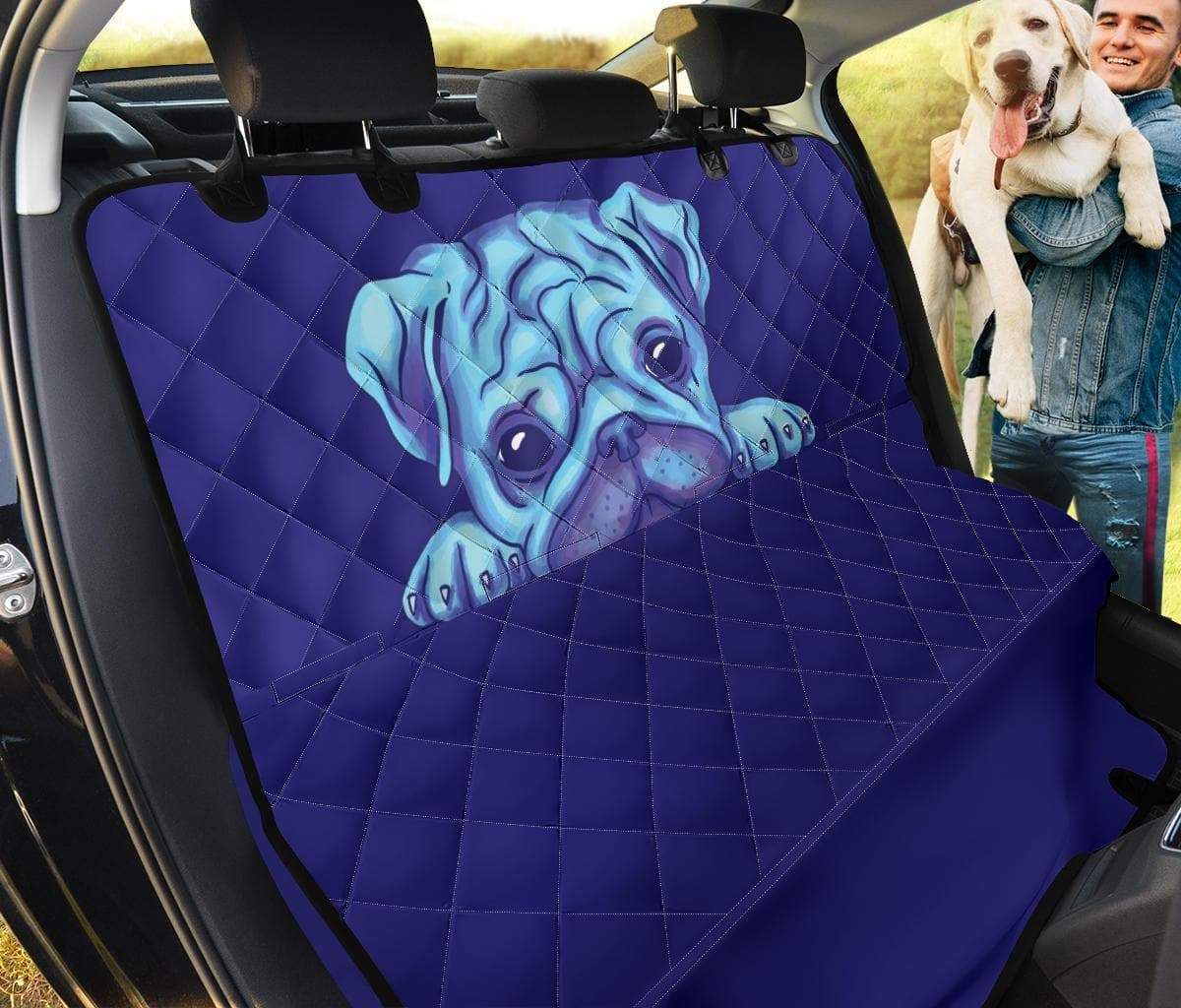 Deep Blue Watercolor Pug Design Car Back Seat Cover Dog Car Seat Covers - c83654e4c83c Deep Blue Watercolor Pug Design Car Back Seat Cover Dog Car Seat Covers - c83654e4c83c