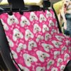 Deep Pink And White Poodle Car Back Seat Cover Dog Car Seat Covers - 525cb595746f