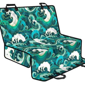 Deep Sea Wave Surfing Pattern Print Pet Car Back Seat Cover - e0a0e394de1a
