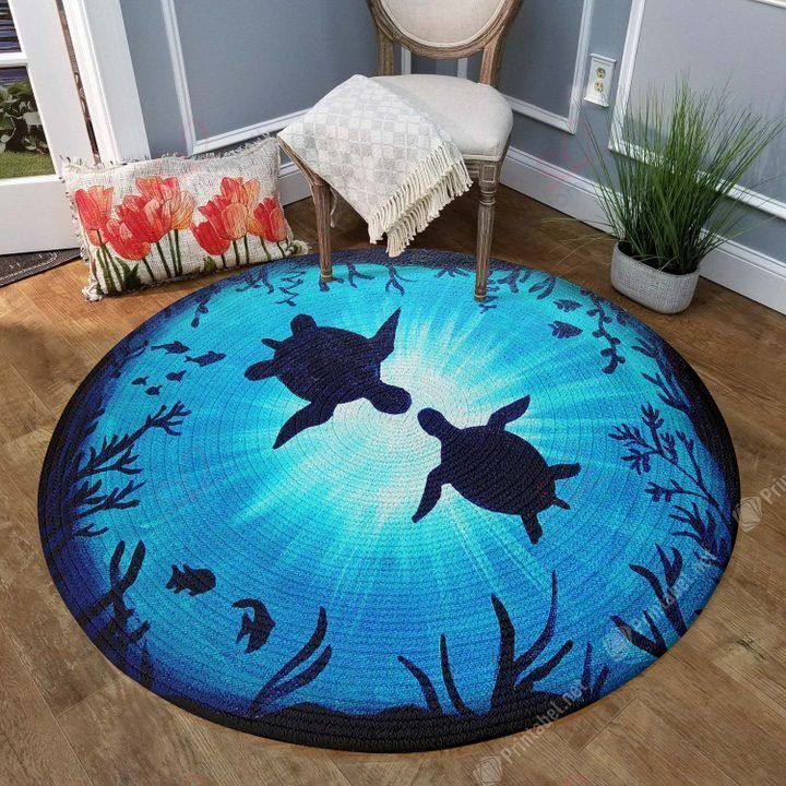 Deep Water Jewel Turtle Round Carpet Floor Rug Living Room Bedroom Decor Round Area Rug Carpet Deep Water Jewel Turtle Round Carpet Floor Rug Living Room Bedroom Decor Round Area Rug Carpet