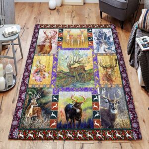 Deer 2 Rug Sport Decor Gift Floor Decor Living Room Carpet Rug Area Rug - 608520216ebe