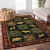 Deer And Bear Pattern 2 Rug Sport Decor Gift Floor Decor Living Room Carpet Rug Area Rug - 66d9138e07f9