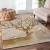 Deer And Bird Rug Sport Decor Gift Floor Decor Living Room Carpet Rug Area Rug - 247b6e6331fd