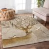 Deer And Bird Rug Sport Decor Gift Floor Decor Living Room Carpet Rug Area Rug - d36eaf0384f9