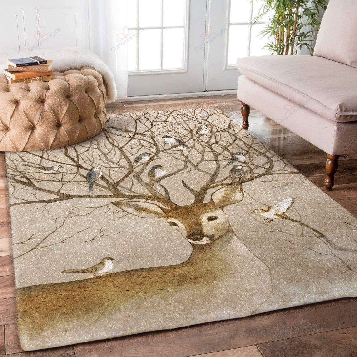 Deer And Bird Rug Sport Decor Gift Floor Decor Living Room Carpet Rug Area Rug - d36eaf0384f9 Deer And Bird Rug Sport Decor Gift Floor Decor Living Room Carpet Rug Area Rug - d36eaf0384f9