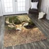 Deer And Sunset Rug Sport Decor Gift Floor Decor Living Room Carpet Rug Area Rug - 75fc0fa0dacc