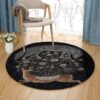 Deer And Wolf Round Carpet Floor Rug Living Room Bedroom Decor Round Area Rug Carpet