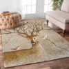 Deer Anf Birds Rug Sport Decor Gift Floor Decor Living Room Carpet Rug Area Rug - 805a5ec8a8f0