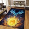 Deer Art Rug Sport Decor Gift Floor Decor Living Room Carpet Rug Area Rug - ffd6ab873a46