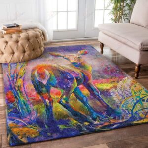 Deer Art Rug Sport Decor Gift Floor Decor Living Room Carpet Rug Area Rug - d0ed297c4d03