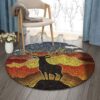 Deer Dot Painting Round Carpet Floor Rug Living Room Bedroom Decor Round Area Rug Carpet