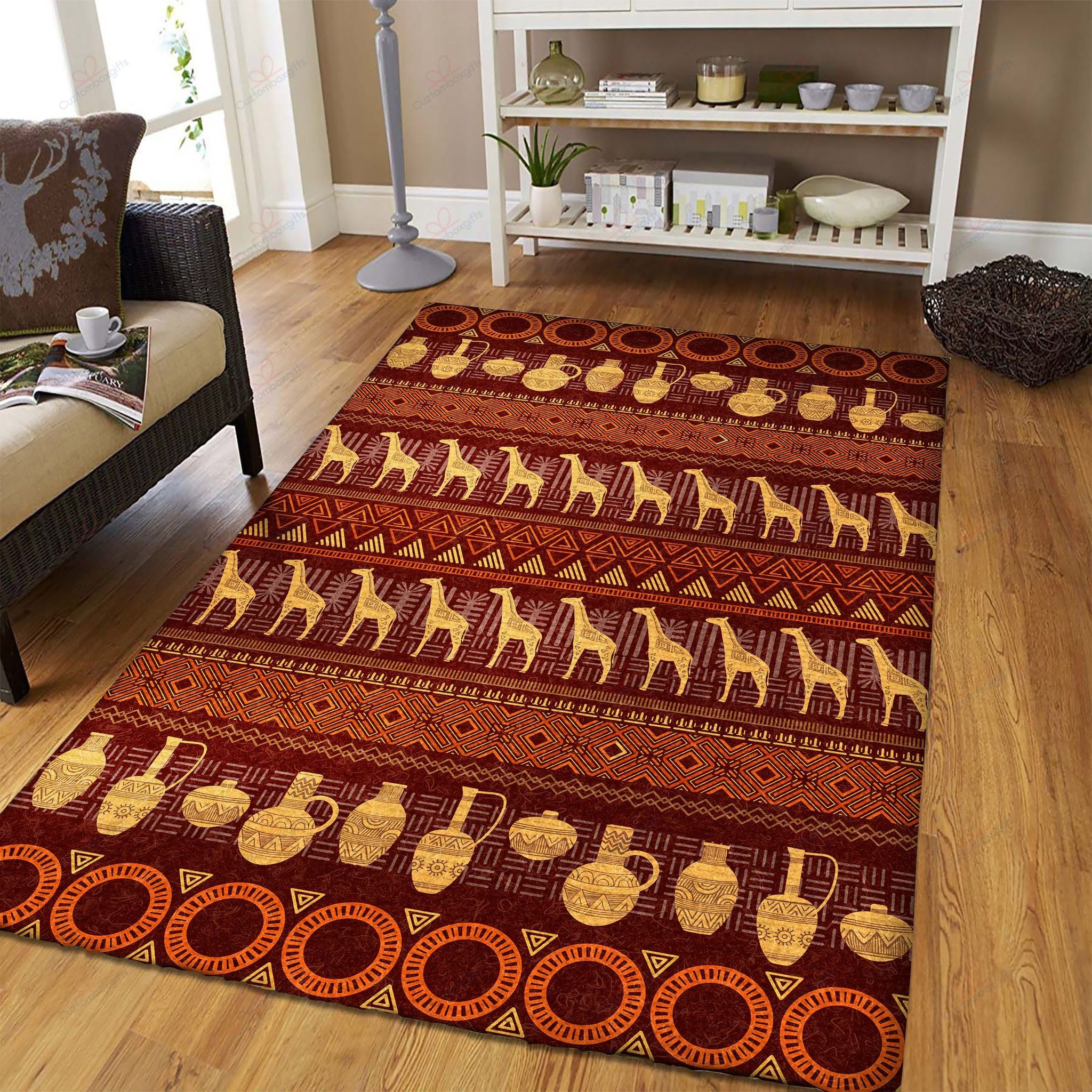 Deer Ethnic Seamless Pattern Rug Sport Decor Gift Floor Decor Living Room Carpet Rug Area Rug - 449227c96572 Deer Ethnic Seamless Pattern Rug Sport Decor Gift Floor Decor Living Room Carpet Rug Area Rug - 449227c96572