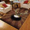 Deer Face Rug Sport Decor Gift Floor Decor Living Room Carpet Rug Area Rug - a66672414d61