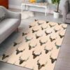 Deer Face Pattern Rug Sport Decor Gift Floor Decor Living Room Carpet Rug Area Rug - 32af6742e78d
