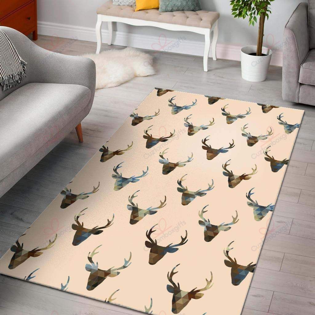 Deer Face Pattern Rug Sport Decor Gift Floor Decor Living Room Carpet Rug Area Rug - 32af6742e78d Deer Face Pattern Rug Sport Decor Gift Floor Decor Living Room Carpet Rug Area Rug - 32af6742e78d