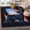 Deer Flag At Night Rug Sport Decor Gift Floor Decor Living Room Carpet Rug Area Rug - ba42bad5da99