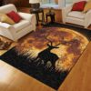 Deer Flowers 5 Rug Sport Decor Gift Floor Decor Living Room Carpet Rug Area Rug - 562d7f68fd3e
