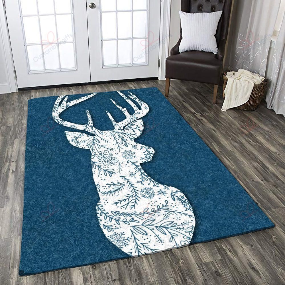 Deer Flowers Rug Sport Decor Gift Floor Decor Living Room Carpet Rug Area Rug - be64223a000c Deer Flowers Rug Sport Decor Gift Floor Decor Living Room Carpet Rug Area Rug - be64223a000c