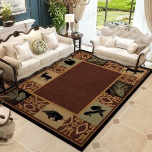 Deer Gaur Rug Sport Decor Gift Floor Decor Living Room Carpet Rug Area Rug - f5069386b3ab