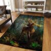 Deer Gold Horn Rug Sport Decor Gift Floor Decor Living Room Carpet Rug Area Rug - 4c6dab77da8d