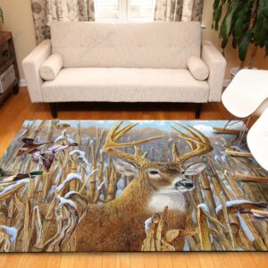 Deer Rug Sport Decor Gift Floor Decor Living Room Carpet Rug Area Rug - 35ba3bfefc2d