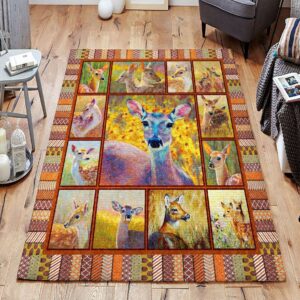 Deer Rug Sport Decor Gift Floor Decor Living Room Carpet Rug Area Rug - 2af2dcb4bd37