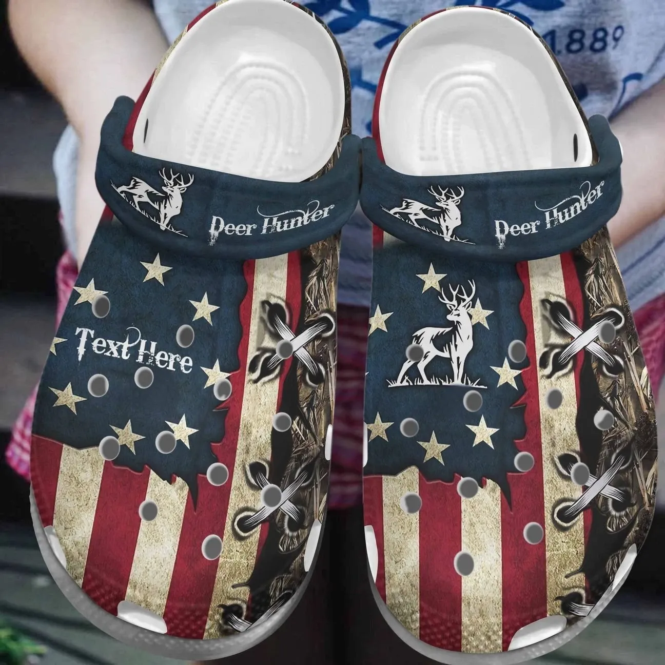 Deer Hunter Personalized Clog Custom Crocs Comfortablefashion Style Comfortable For Women Men Kid Print 3D 3D Deer Hunter Personalized Clog Custom Crocs Comfortablefashion Style Comfortable For Women Men Kid Print 3D 3D
