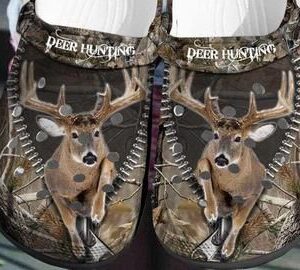 Deer Hunting Crocs 3D Printed Deer Crocs Crocband Clog Gift For Hunting Water Shoes Classic Clogs