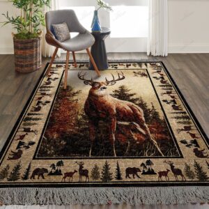Deer Hunting Rug Sport Decor Gift Floor Decor Living Room Carpet Rug Area Rug - 11c9f4c9a974